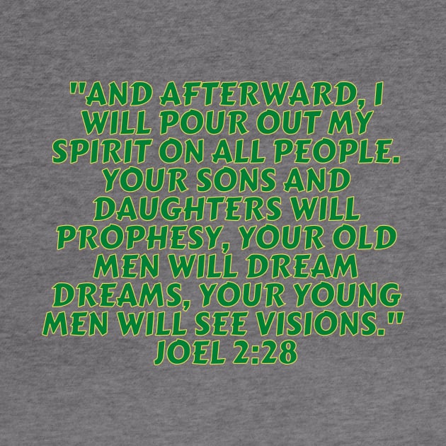 Bible Verse Joel 2:28 by Prayingwarrior